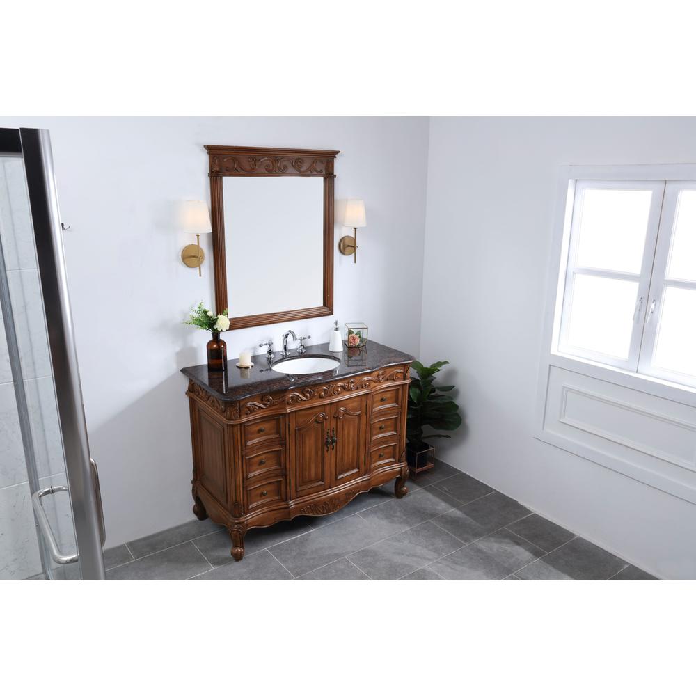 48 in. Single Bathroom Vanity set in teak. Picture 6