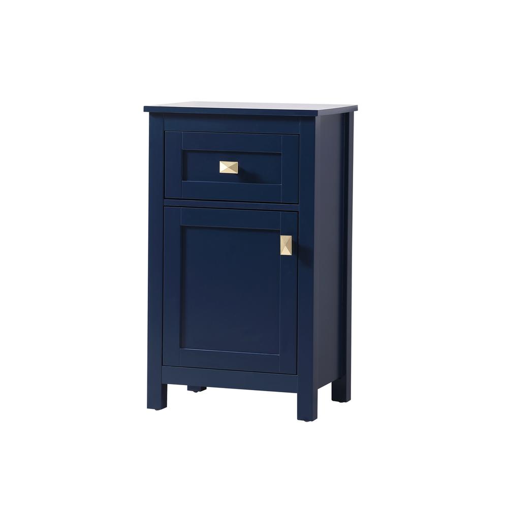 18 Inch Wide Bathroom Storage Freedstanding Cabinet In Blue. Picture 2