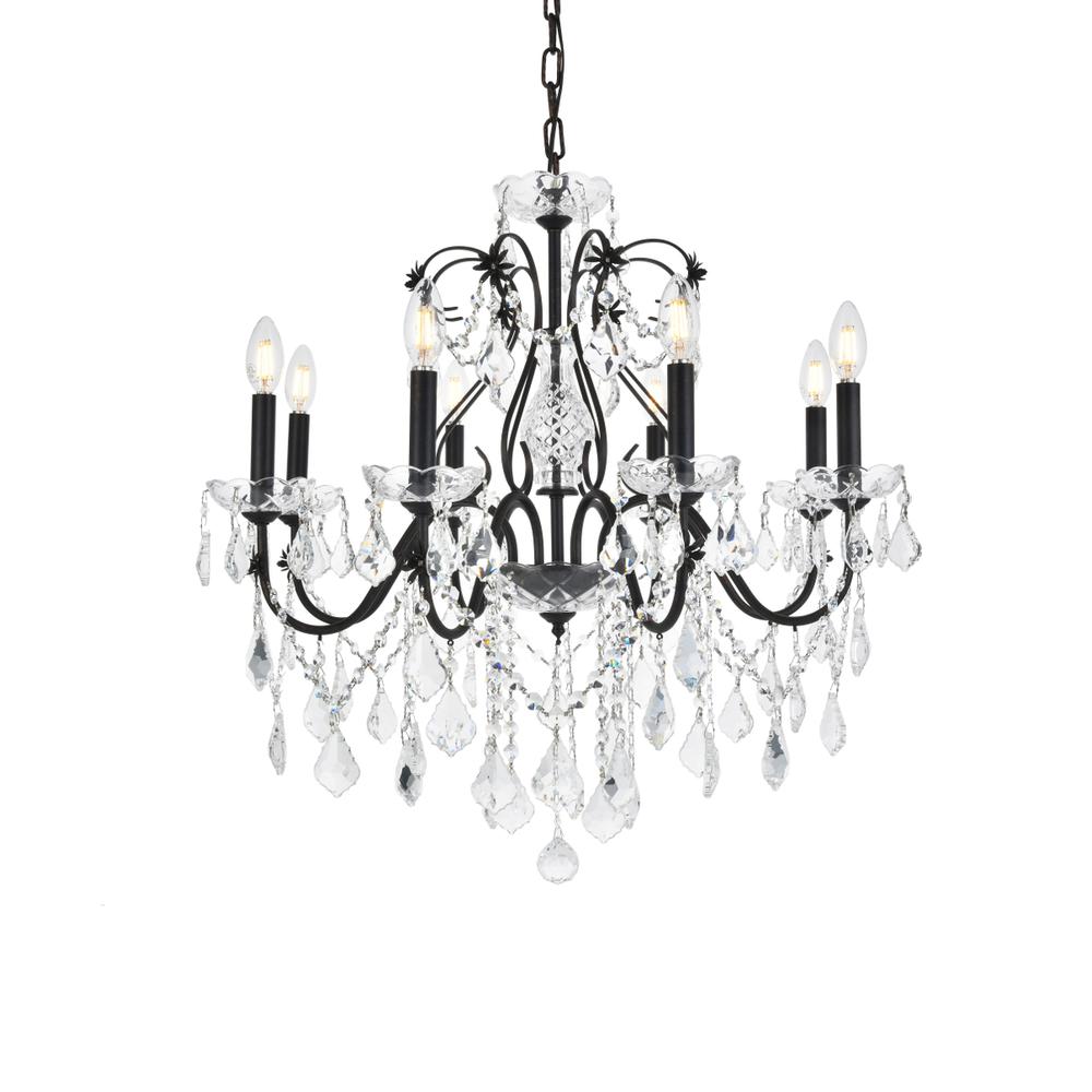 St. Francis 8 light Dark Bronze Chandelier Clear Royal Cut Crystal. Picture 7