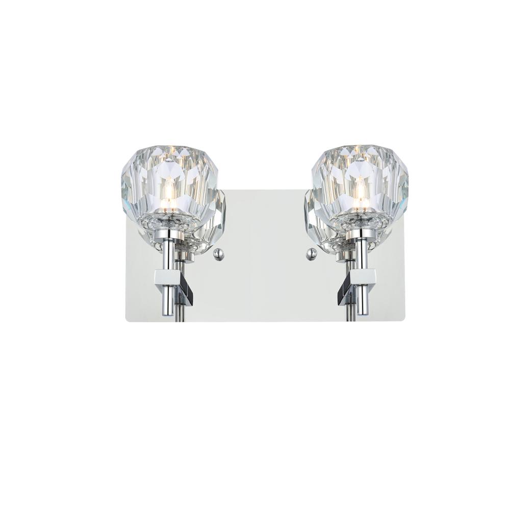 Graham 2 Light Wall Sconce in Chrome. Picture 1