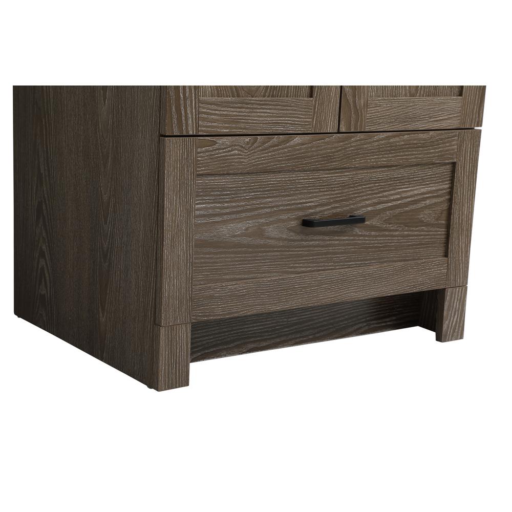 24 inch Single Bathroom Vanity in Weathered oak. Picture 12