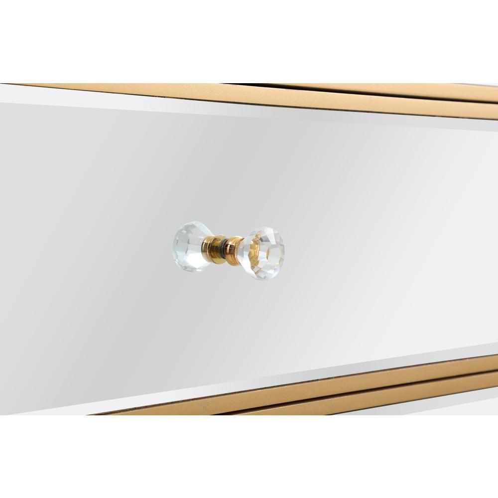 Reflexion 72 in. mirrored six drawer chest in gold. Picture 7