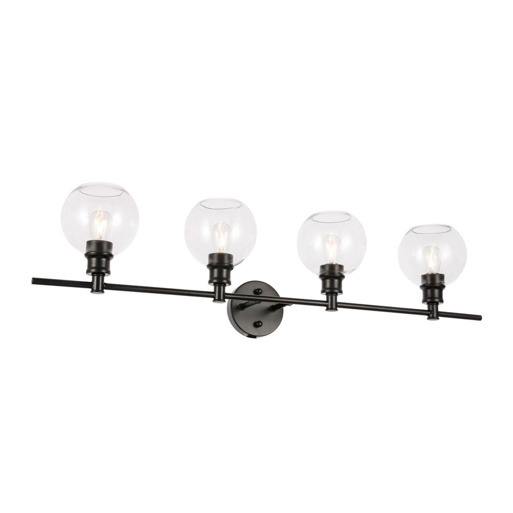Collier 4 light Black and Clear glass Wall sconce. Picture 3