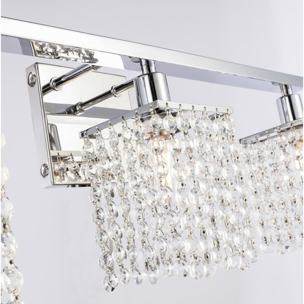 Phineas 4 light Chrome and Clear Crystals wall sconce. Picture 10