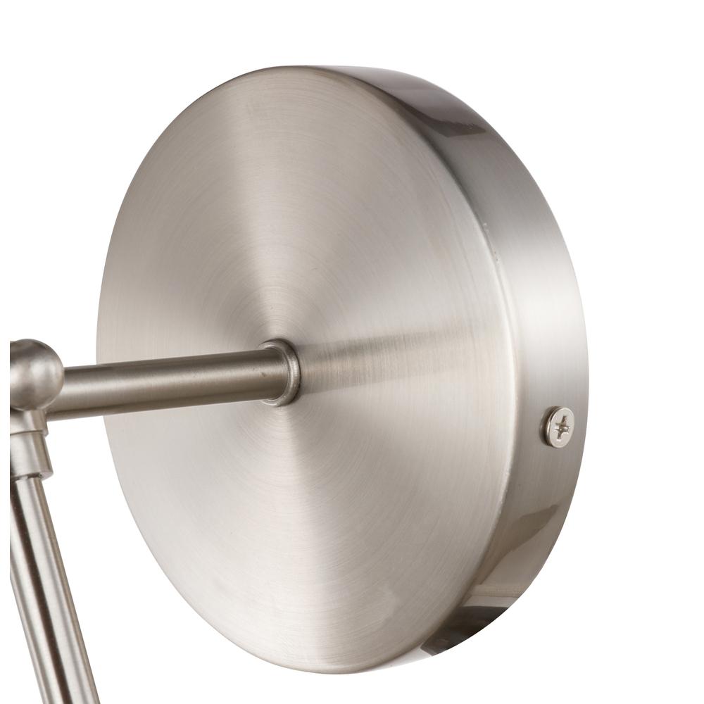 Mel 1 light Burnished Nickel and White shade wall sconce. Picture 10