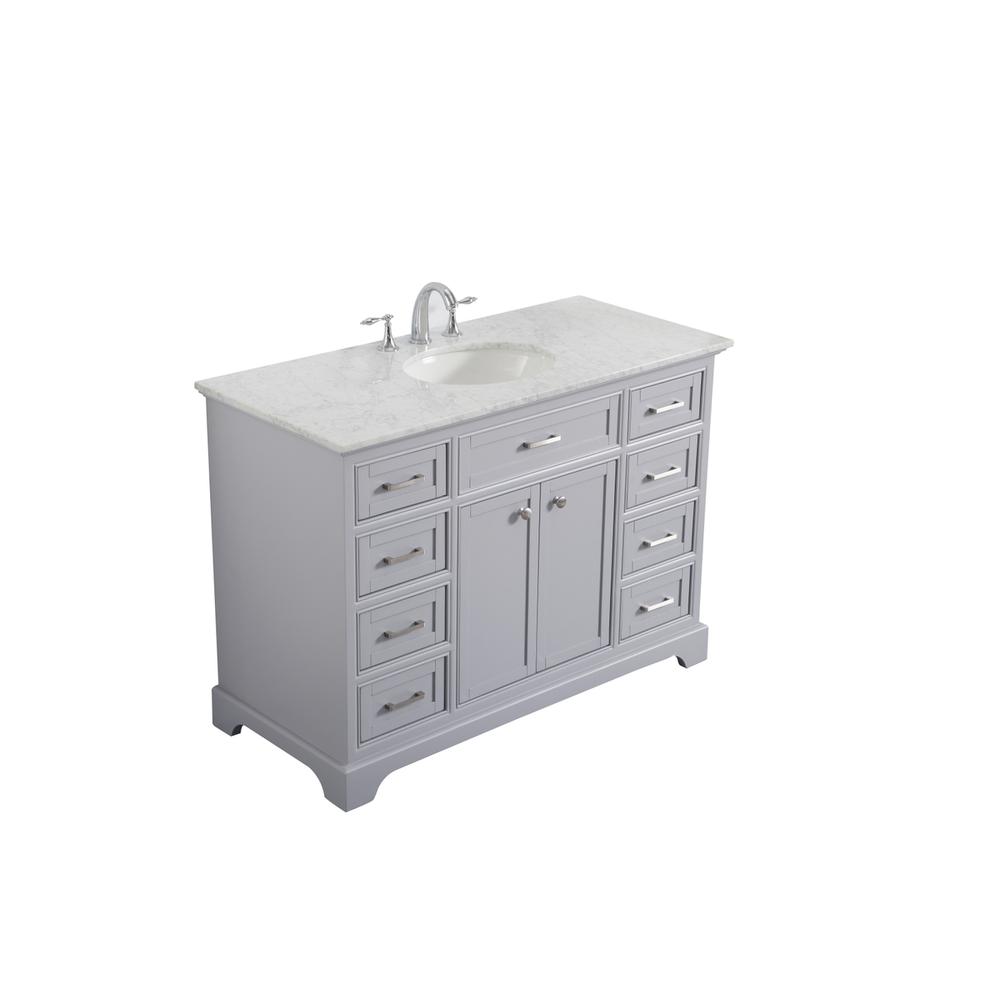 48 In. Single Bathroom Vanity Set In Light Grey. Picture 5