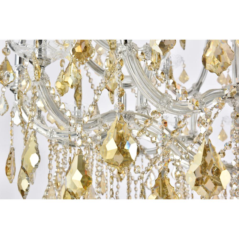 Maria Theresa 49 light Chrome Chandelier Golden Teak (Smoky) Royal Cut Crystal. Picture 5