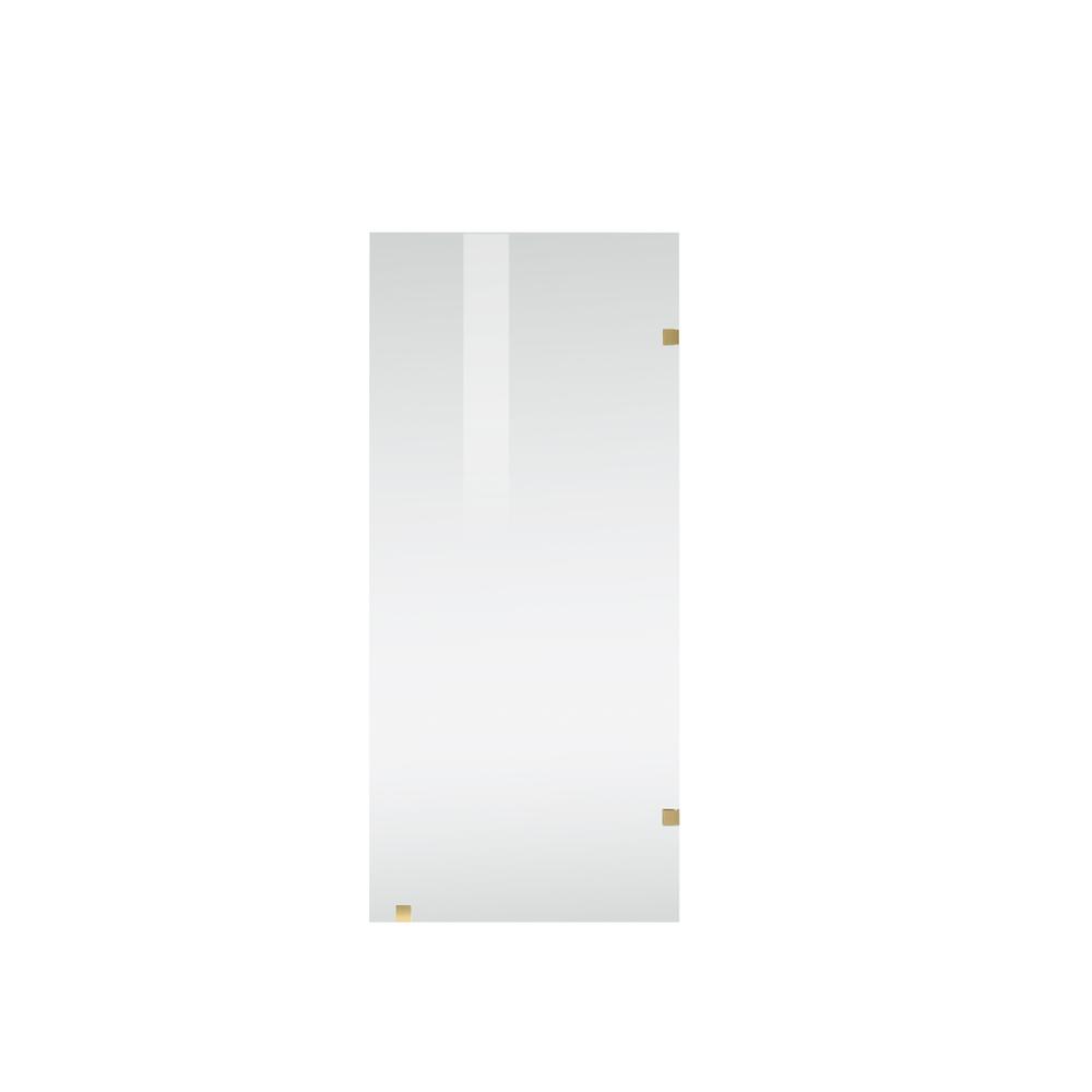 Fixed frameless shower door 35 x 78 Brushed Gold. Picture 7