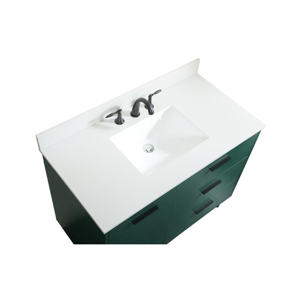 42 inch bathroom vanity in Green with backsplash. Picture 10