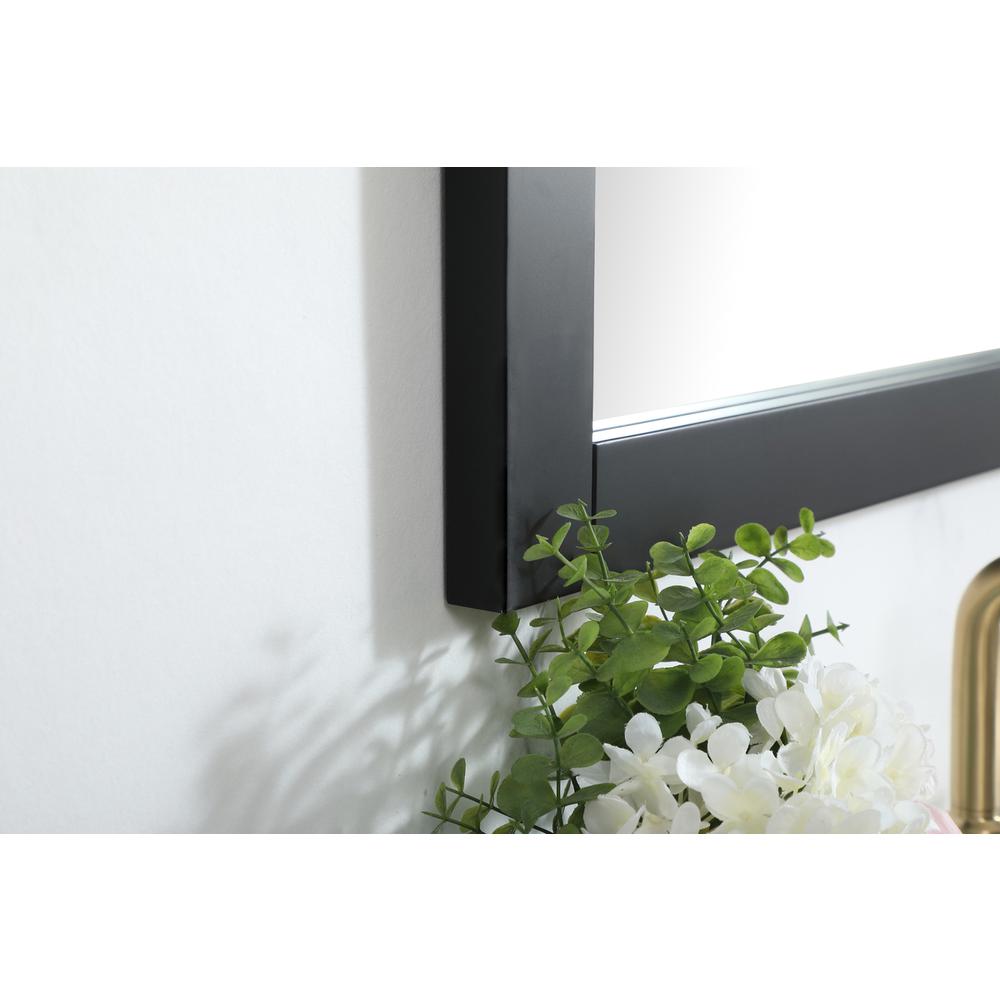 Aqua vanity mirror 24x32 inch in black. Picture 4