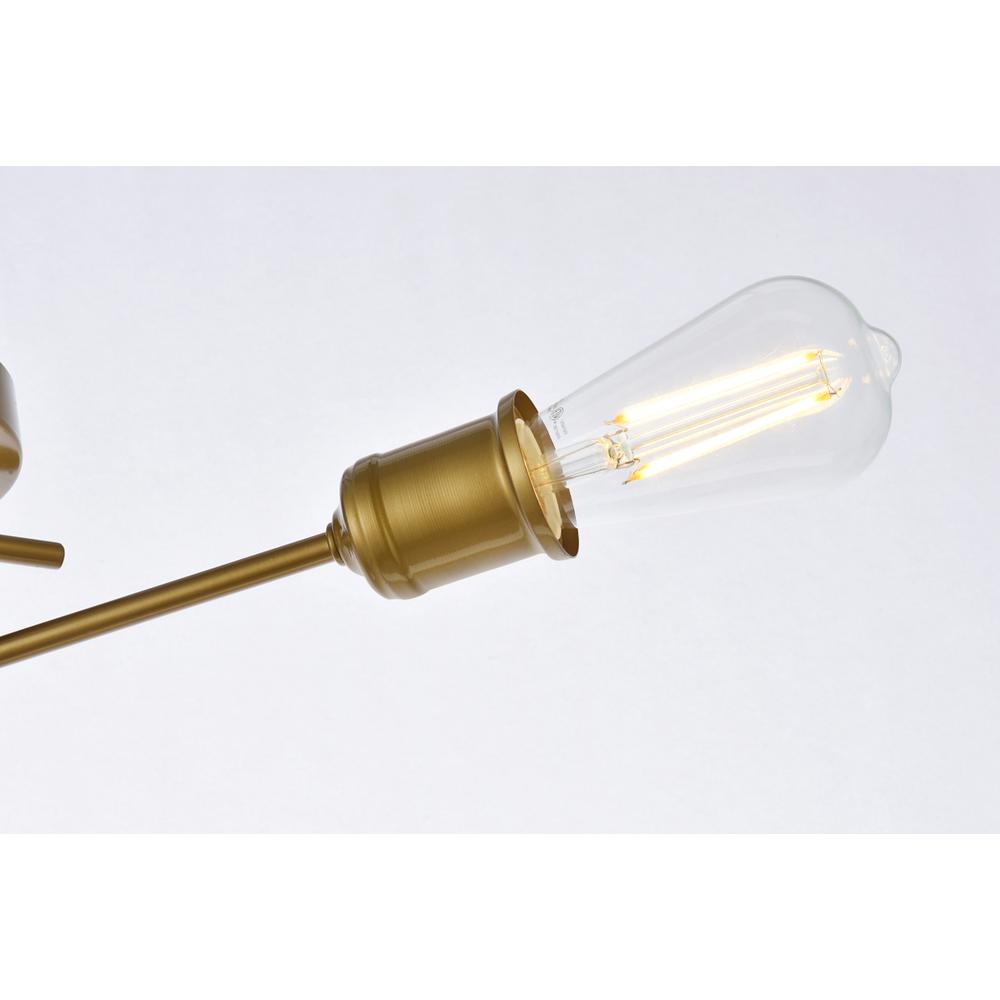 Xavier 3 lights flush mount in brass. Picture 3
