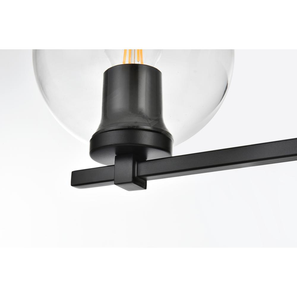Juelz 3 light Black and Clear Bath Sconce. Picture 5