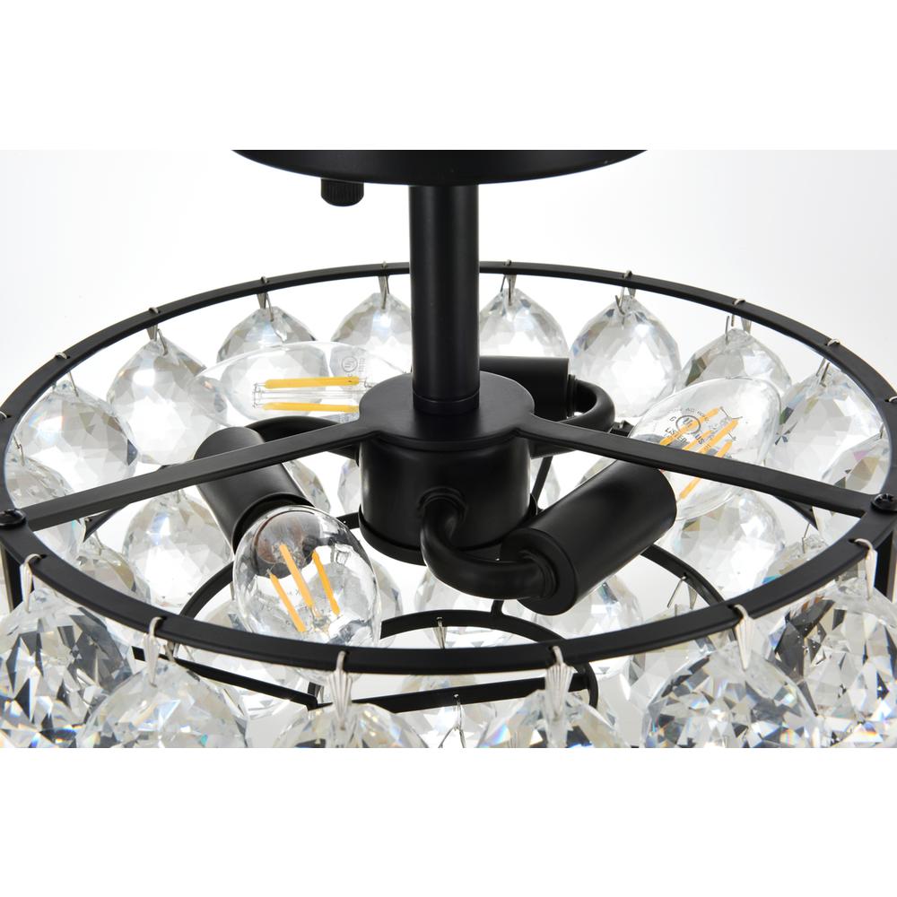 Savannah 12 inch flush mount in black. Picture 5