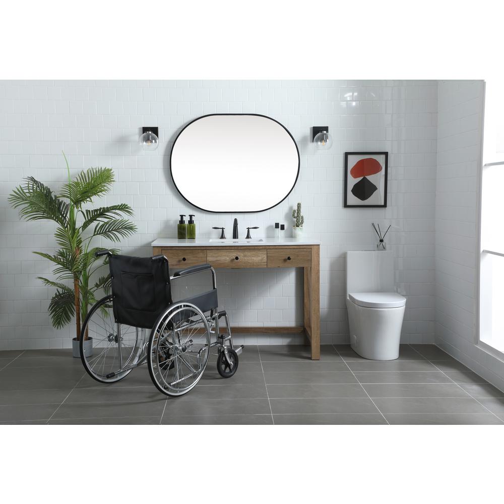 48 Inch ADA Compliant Bathroom Vanity In Natural Oak. Picture 4