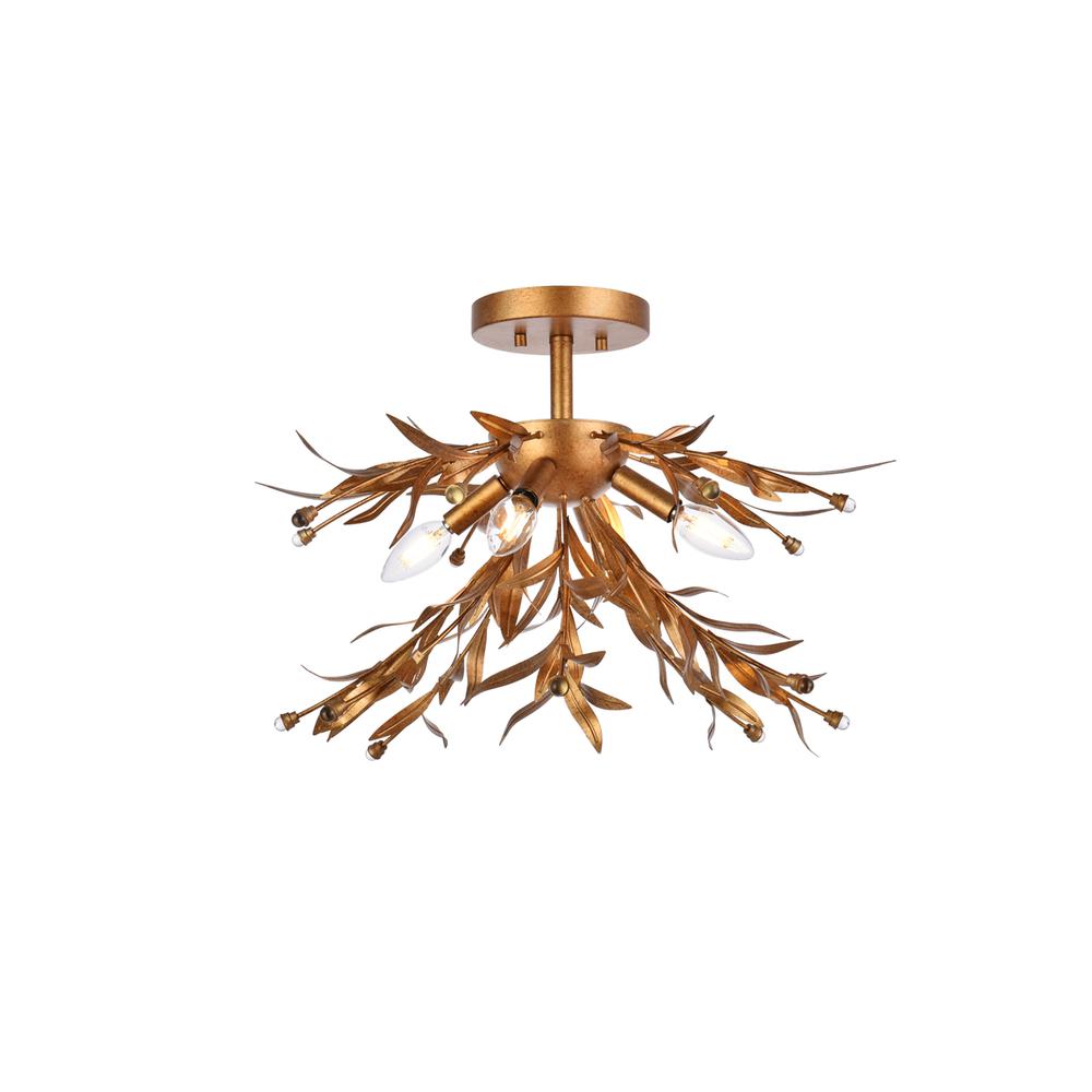 Priscilla 18.5 inch flush mount in gold leaf. Picture 1