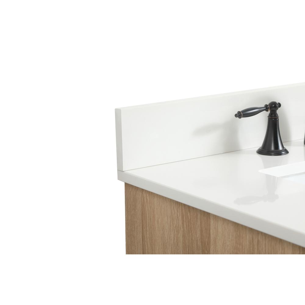 30 inch Single bathroom vanity in mango wood with backsplash. Picture 11