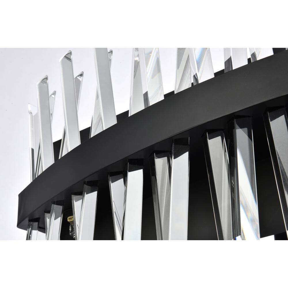 Serephina 24 inch crystal bath sconce in black. Picture 4