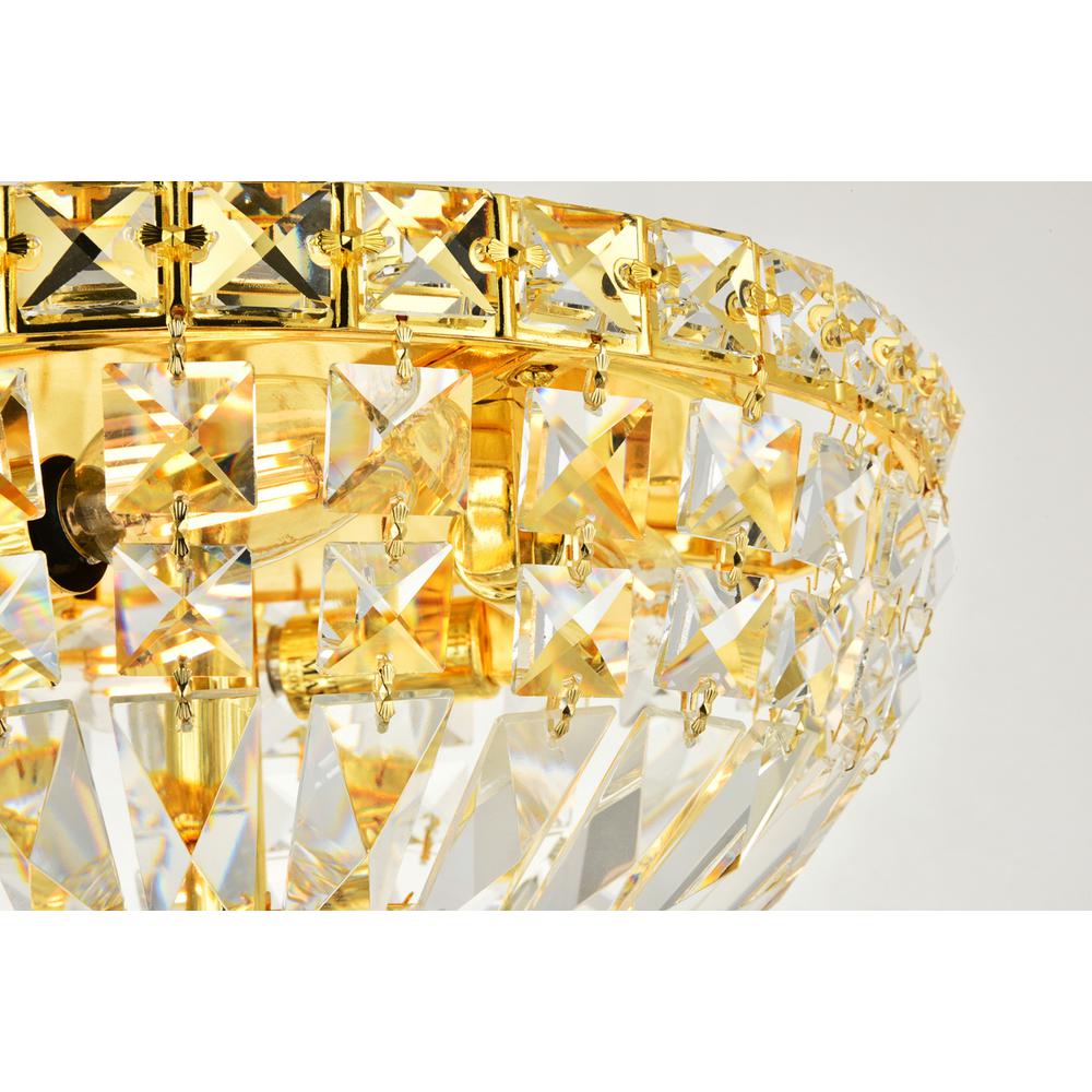 Tranquil 4 light Gold Flush Mount Clear Royal Cut Crystal. Picture 2