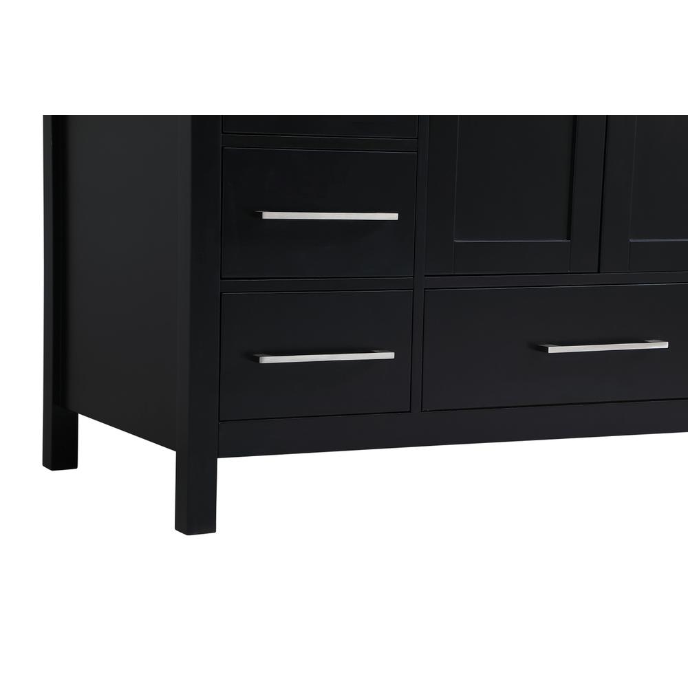48 inch Single Bathroom Vanity in Black with Backsplash. Picture 12