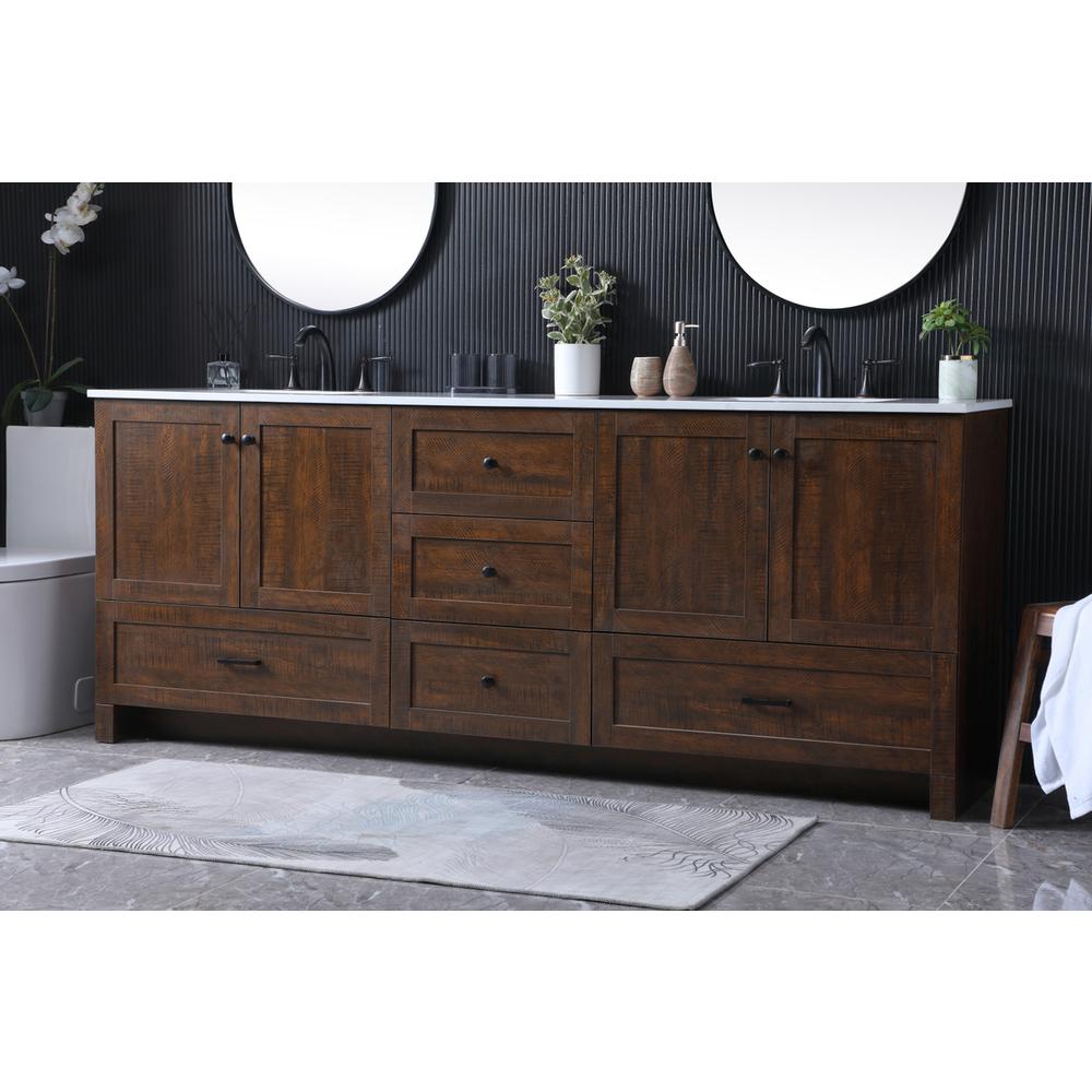 84 Inch Double Bathroom Vanity In Expresso. Picture 2