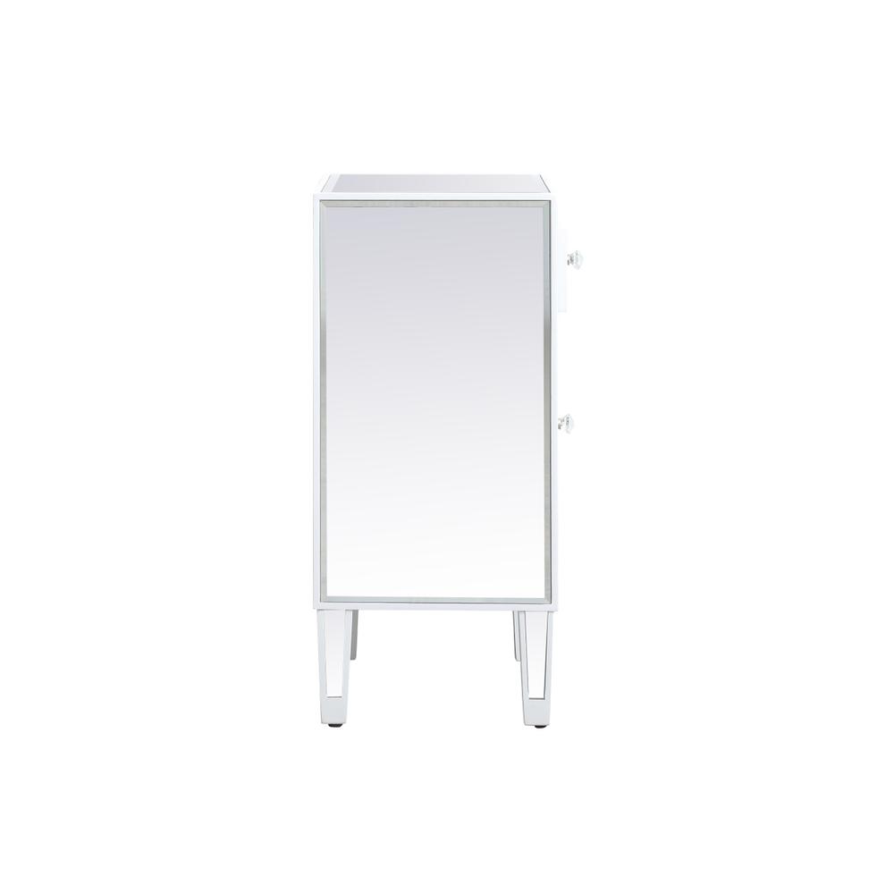 18 inch mirrored end table in white. Picture 9