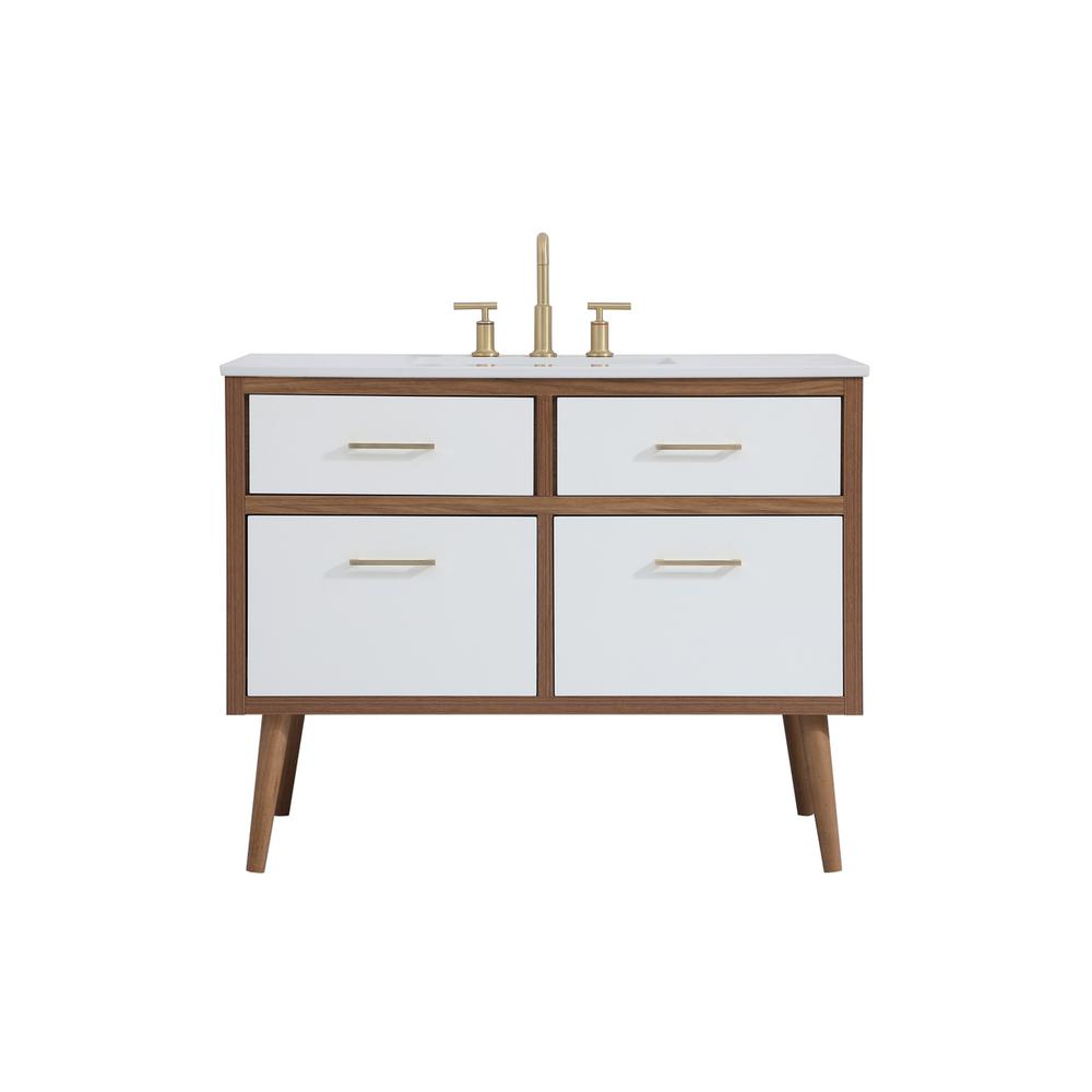 42 inch bathroom vanity in White. Picture 1