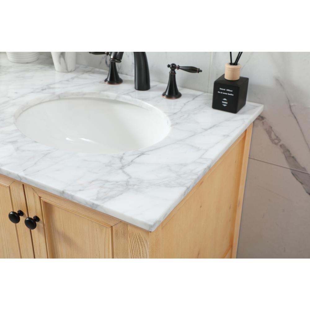 60 inch double bathroom vanity in natural wood. Picture 5