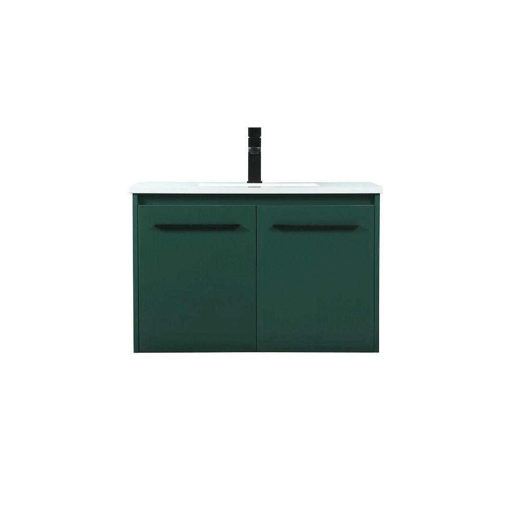 30 Inch Single Bathroom Vanity In Green. Picture 1