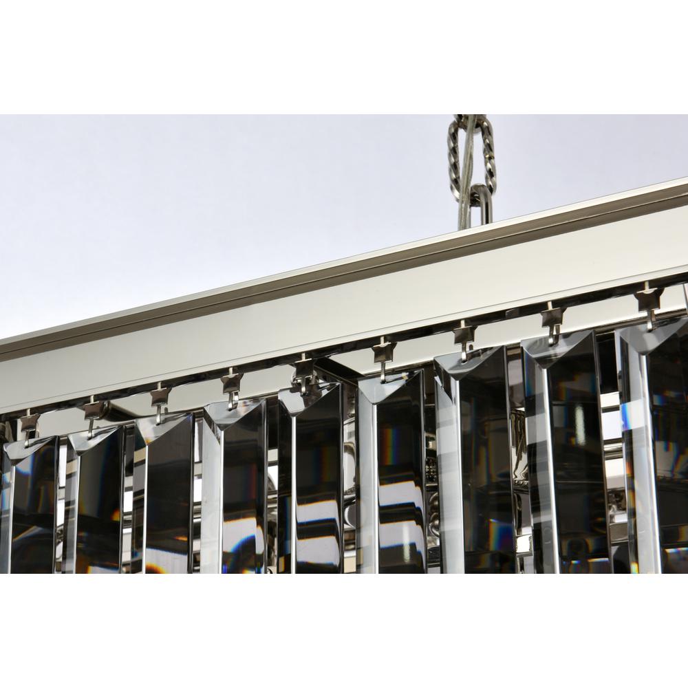 Sydney 12 light polished nickel Chandelier Silver Shade (Grey) Royal Cut Crystal. Picture 5