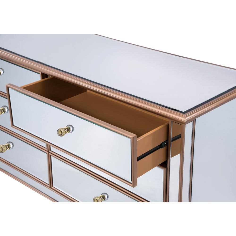 6 Drawers Cabinet 60 in. x 20 in. x 34 in. in Gold paint. Picture 7
