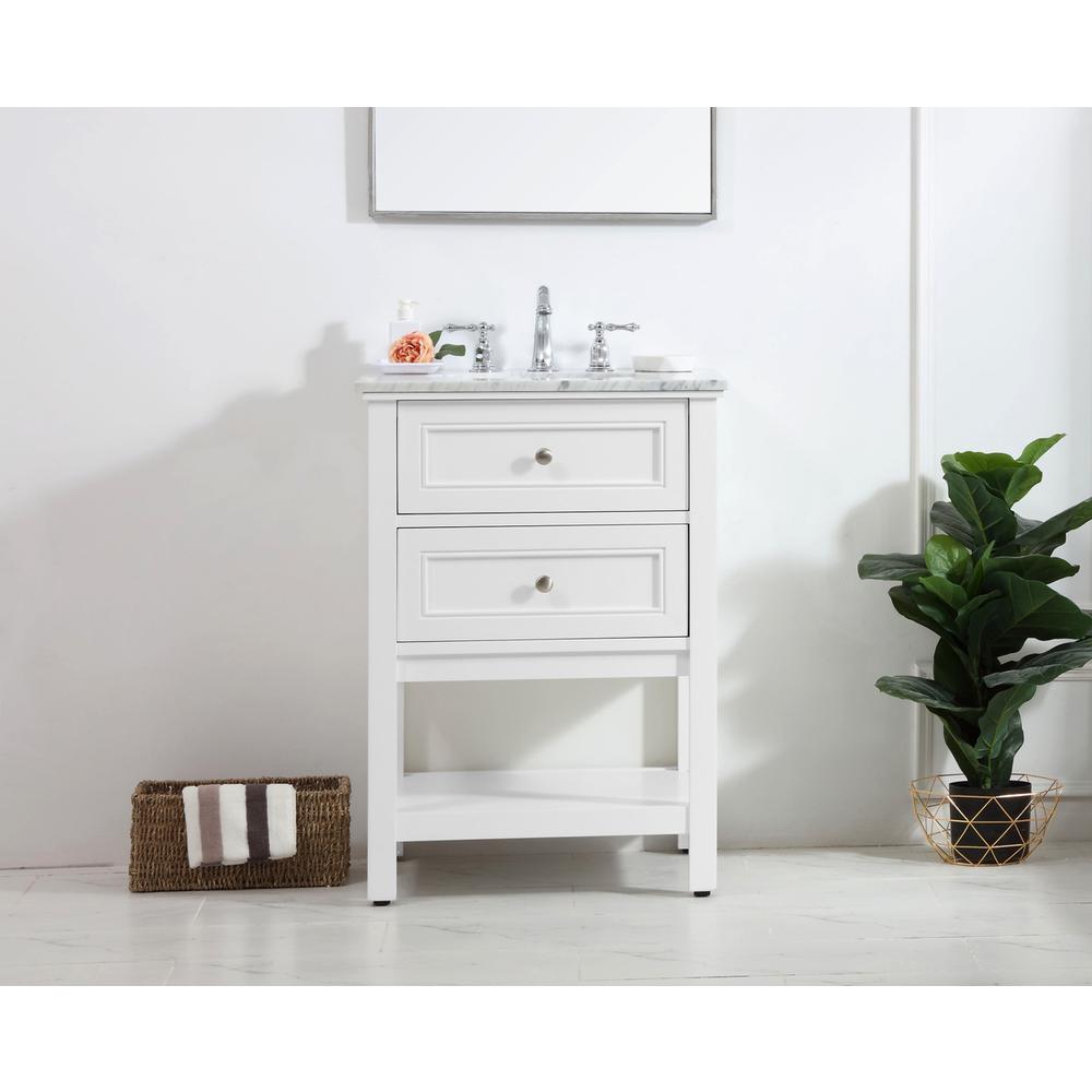 42 in. Single bathroom vanity set in White. Picture 14