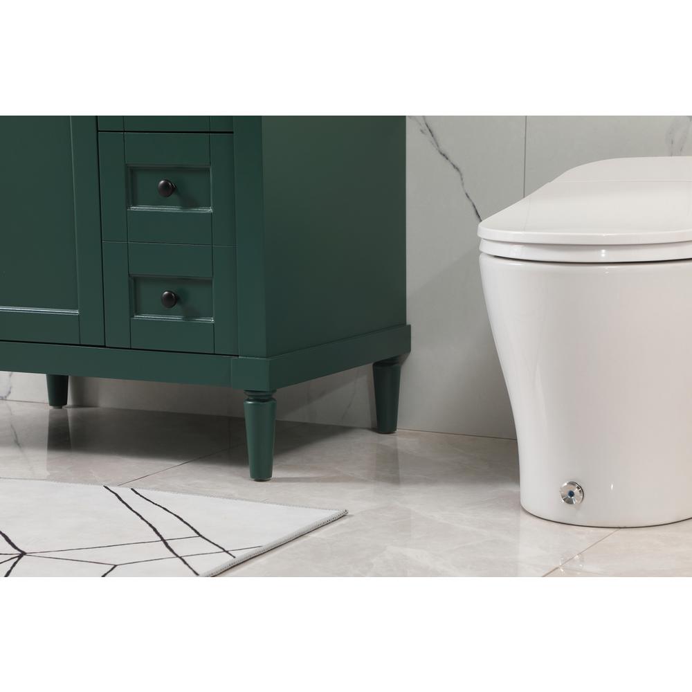 32 inch Single bathroom vanity in green with backsplash. Picture 6