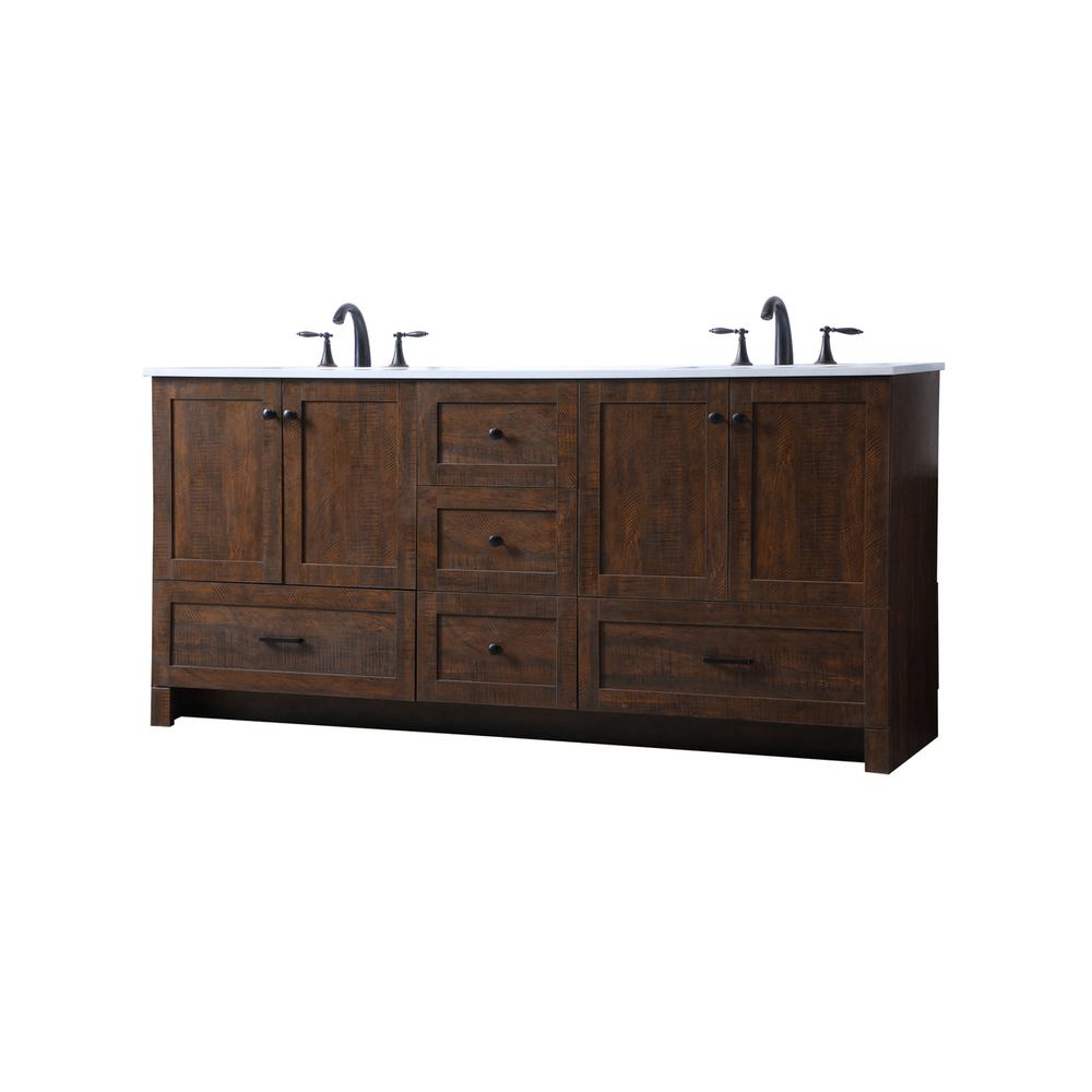 72 Inch Double Bathroom Vanity In Expresso. Picture 7