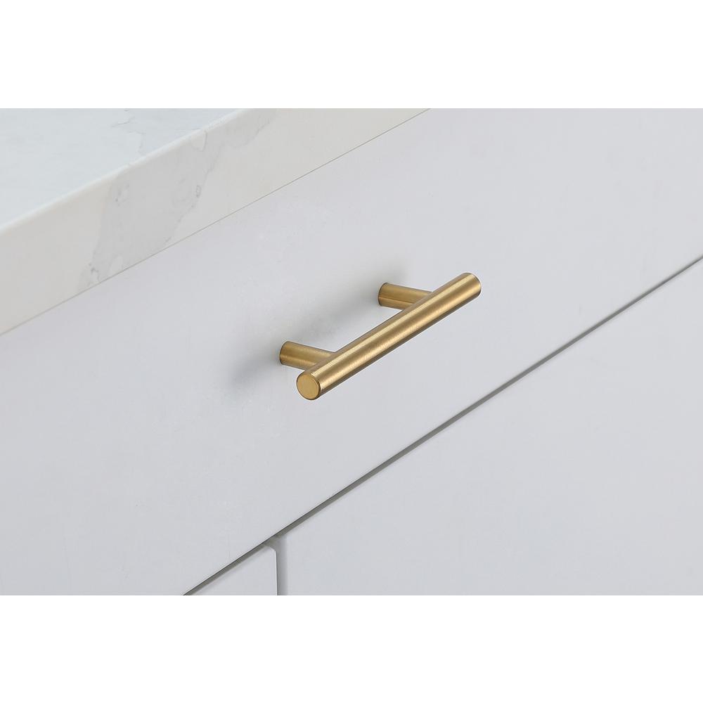 Quinn 3" Center to Center Brass Bar Pull Multipack (set of 10). Picture 2