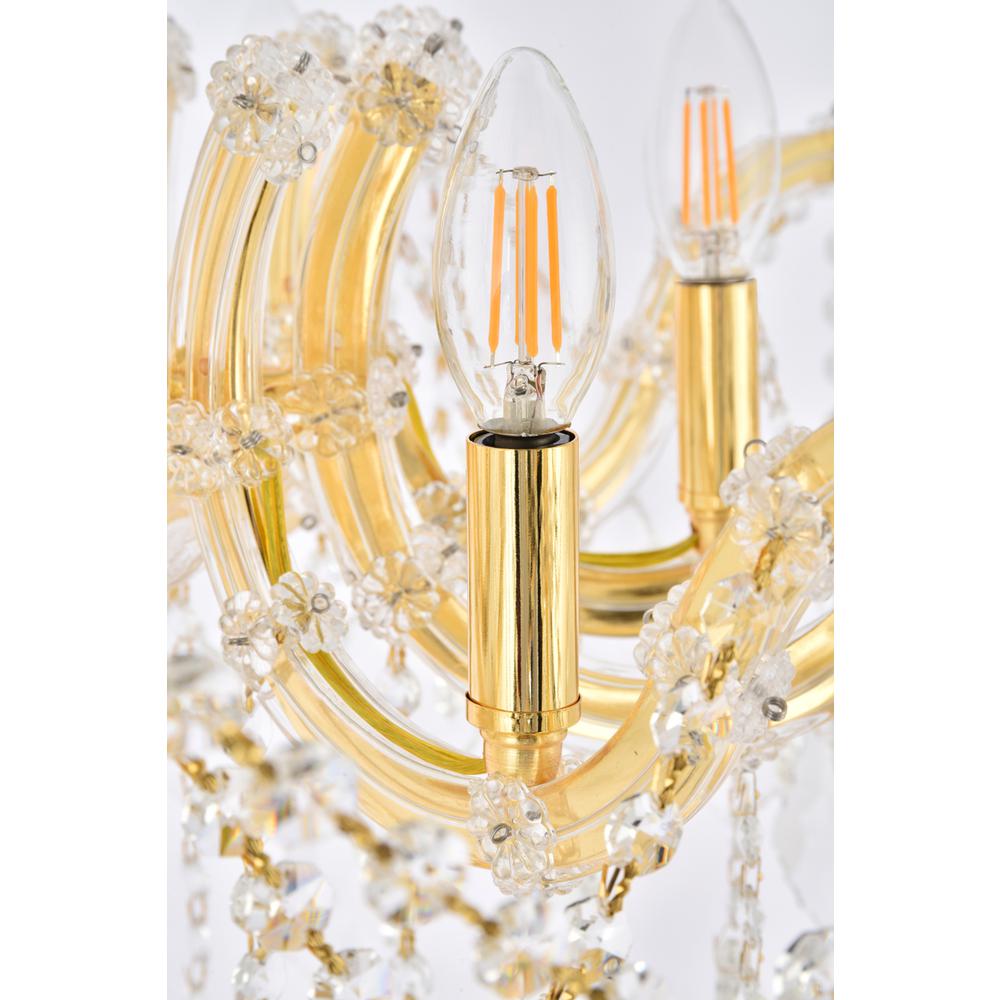 Maria Theresa 6 light Gold Flush Mount Clear Royal Cut Crystal. Picture 4