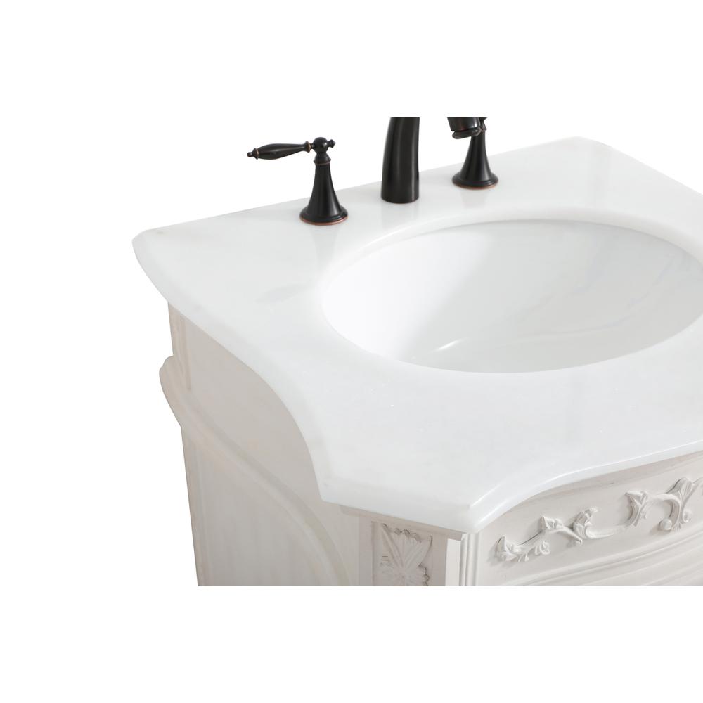24 inch Single Bathroom vanity in antique white. Picture 11