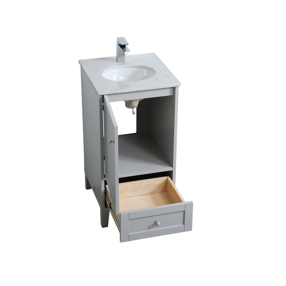 18 inch Single Bathroom Vanity in Grey. Picture 9