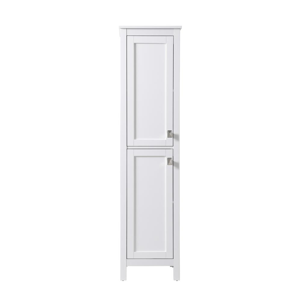 16 Inch Wide Bathroom Linen Storage Freestanding Cabinet In White. Picture 1