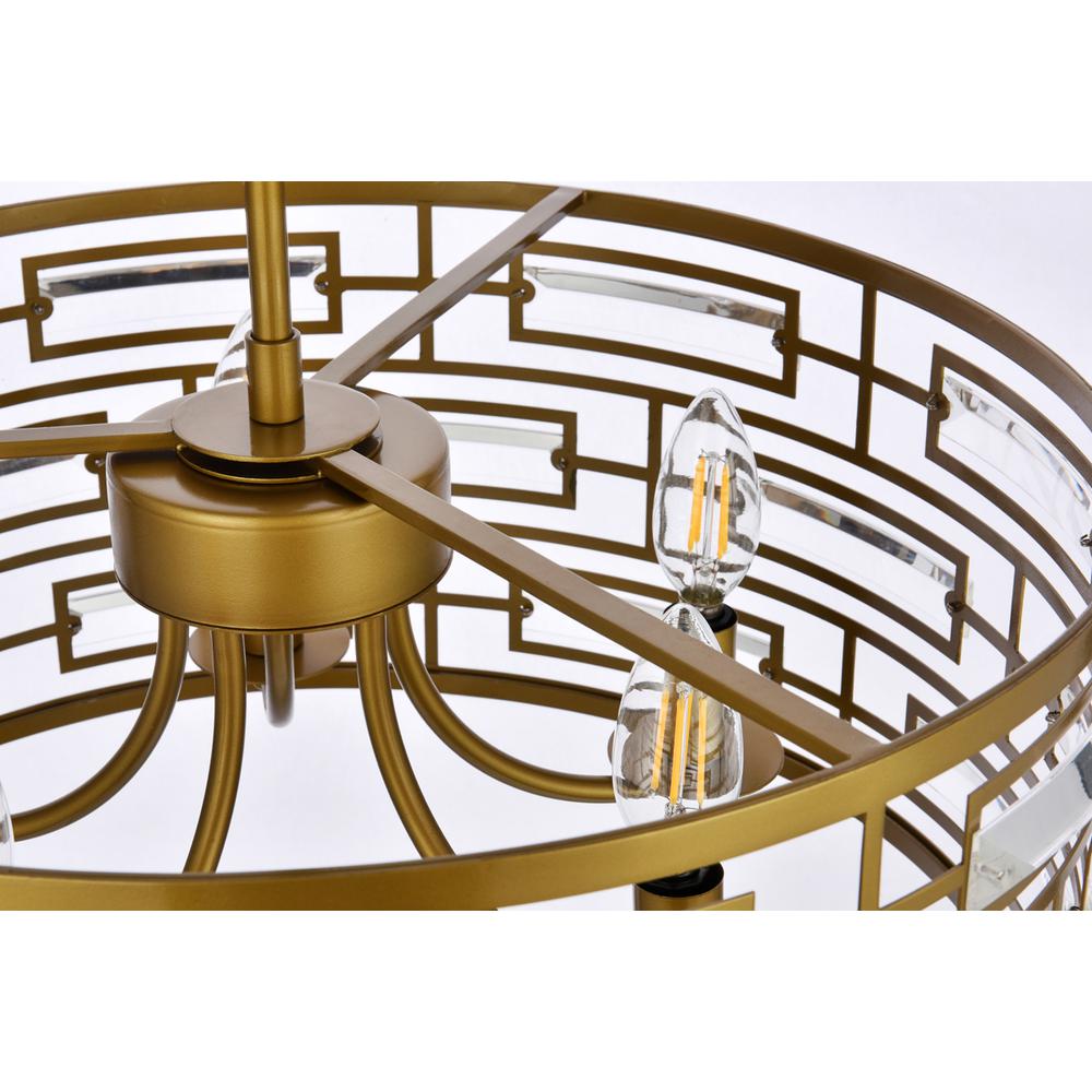 Kennedy 18.5 inch pendant in brass. Picture 5