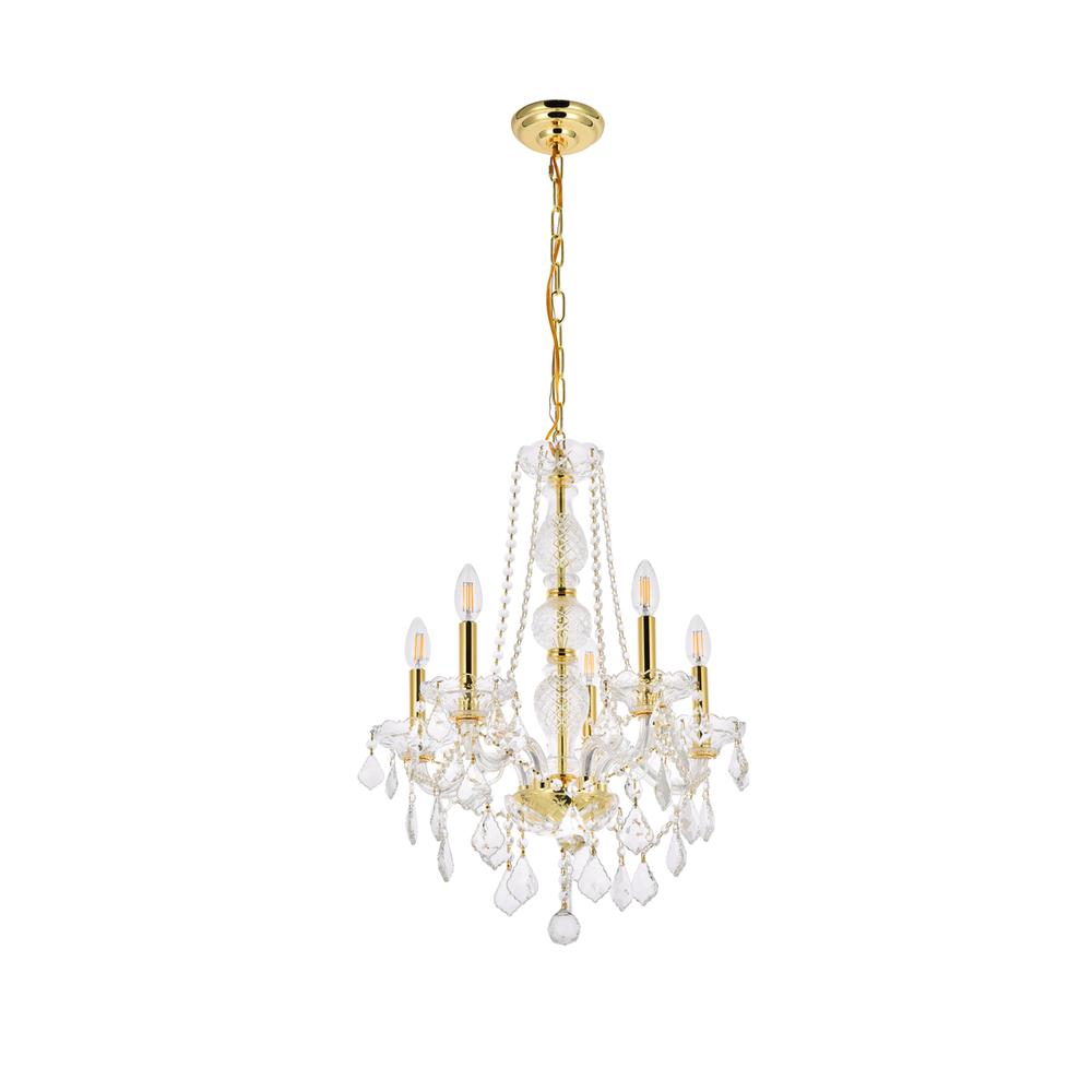Verona 5 light Gold Chandelier Clear Royal Cut Crystal. Picture 6