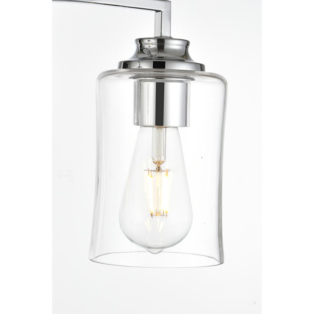 Ronnie 4 light Chrome and Clear Bath Sconce. Picture 4