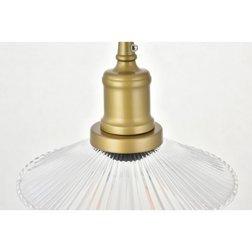 Waltz 3 Light Brass Pendant. Picture 11