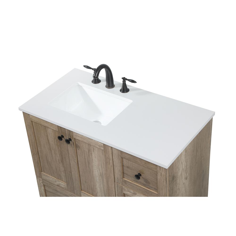36 inch Single bathroom vanity in natural oak. Picture 10