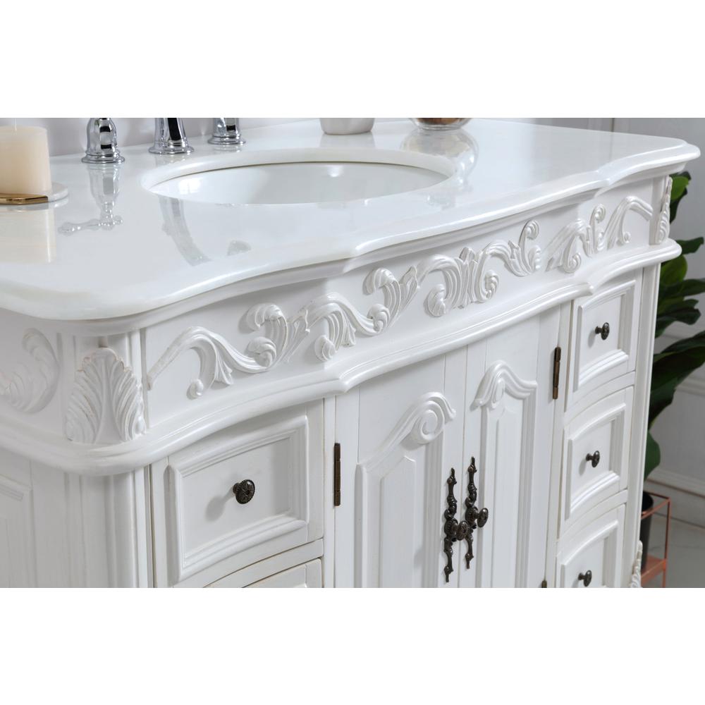 42 inch Single Bathroom vanity in antique white. Picture 4