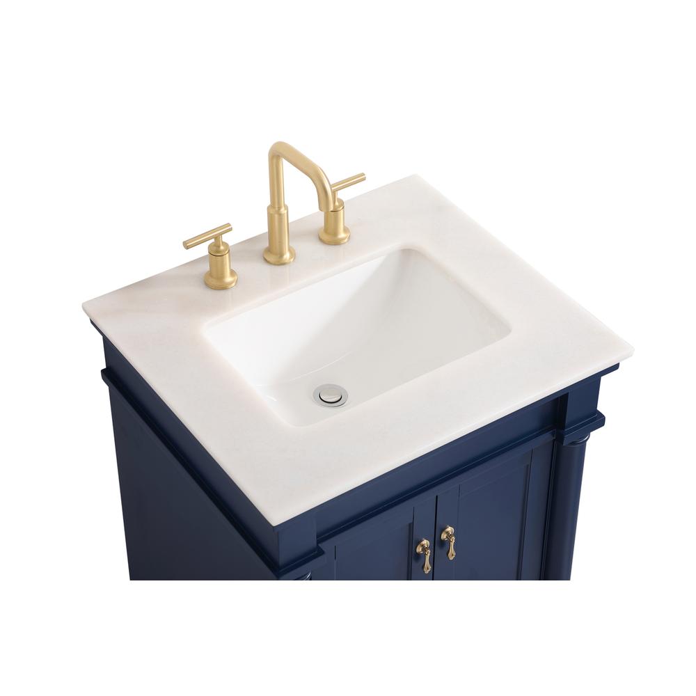 24 inch Single bathroom vanity in blue. Picture 10