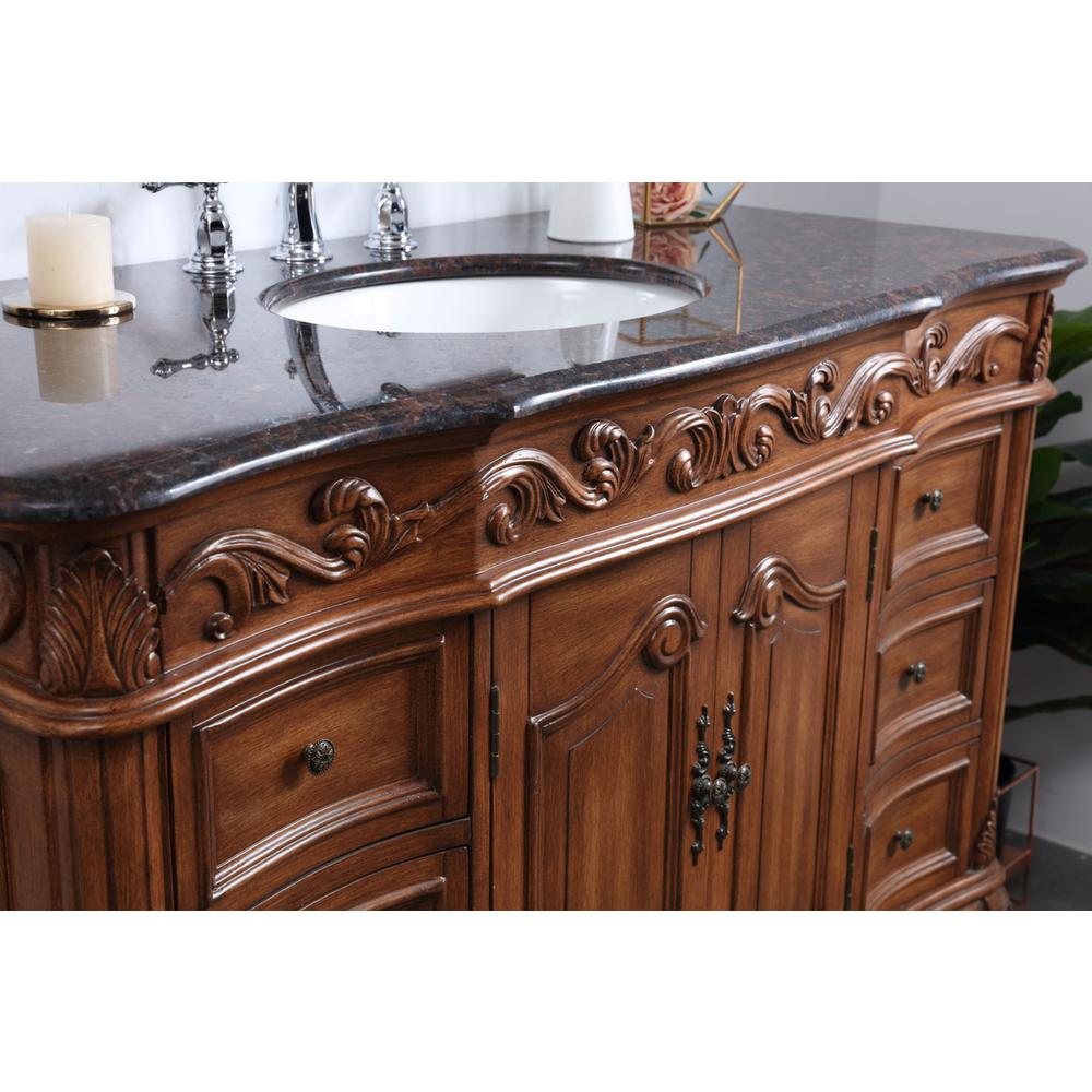 48 in. Single Bathroom Vanity set in teak. Picture 4