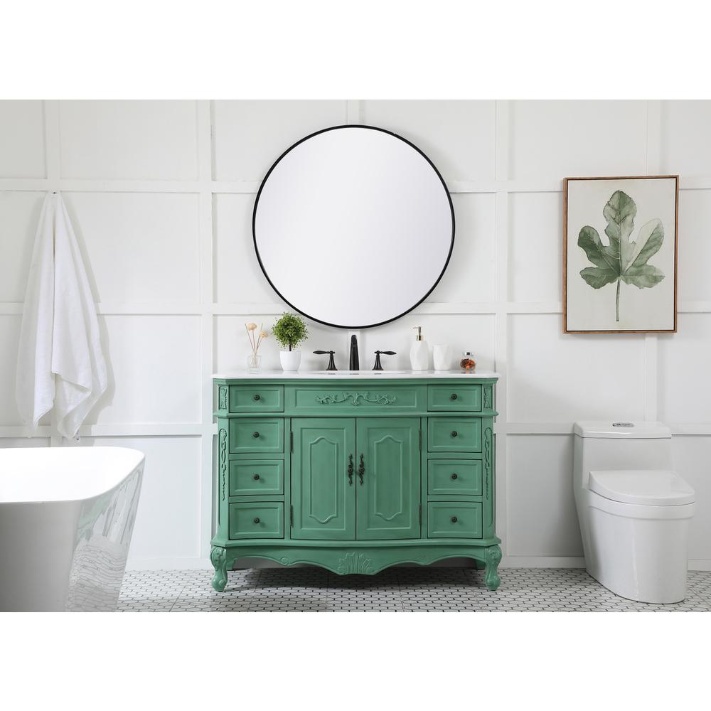 48 inch Single Bathroom vanity in vintage mint. Picture 4