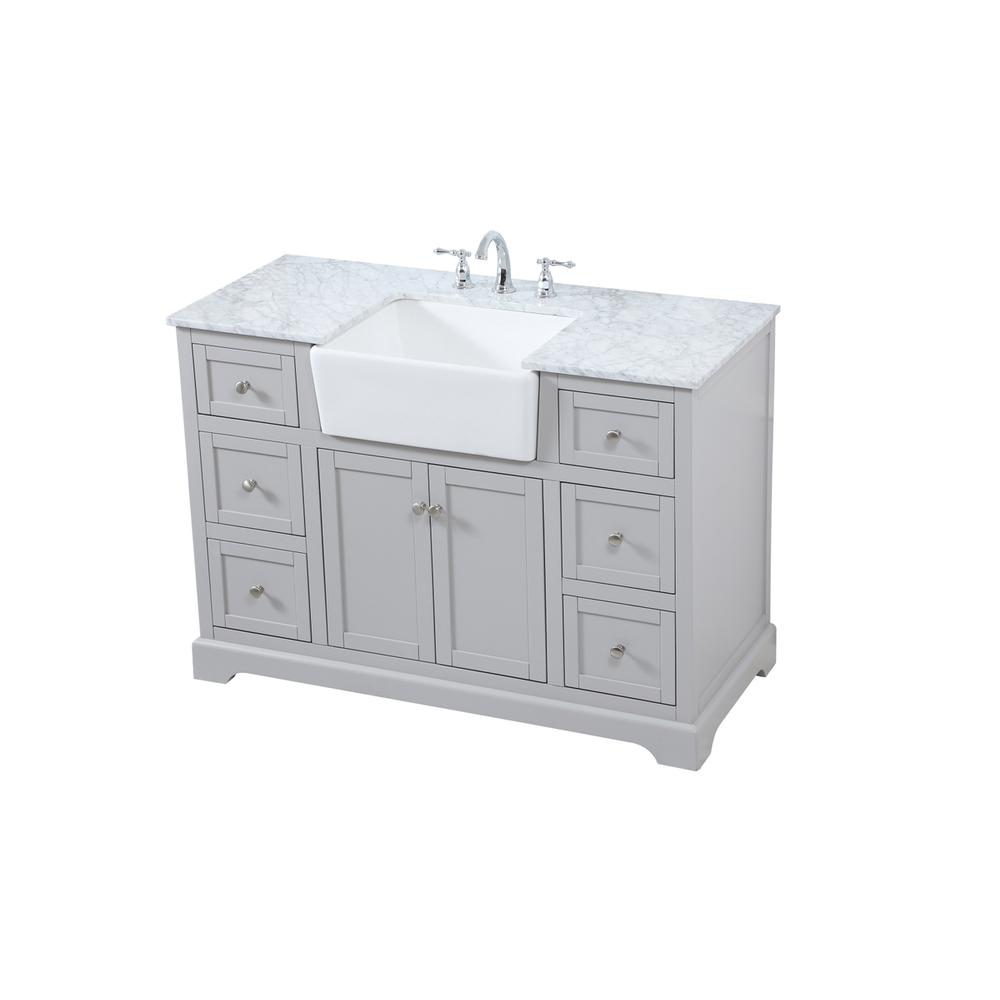 48 inch Single bathroom vanity in grey. Picture 8