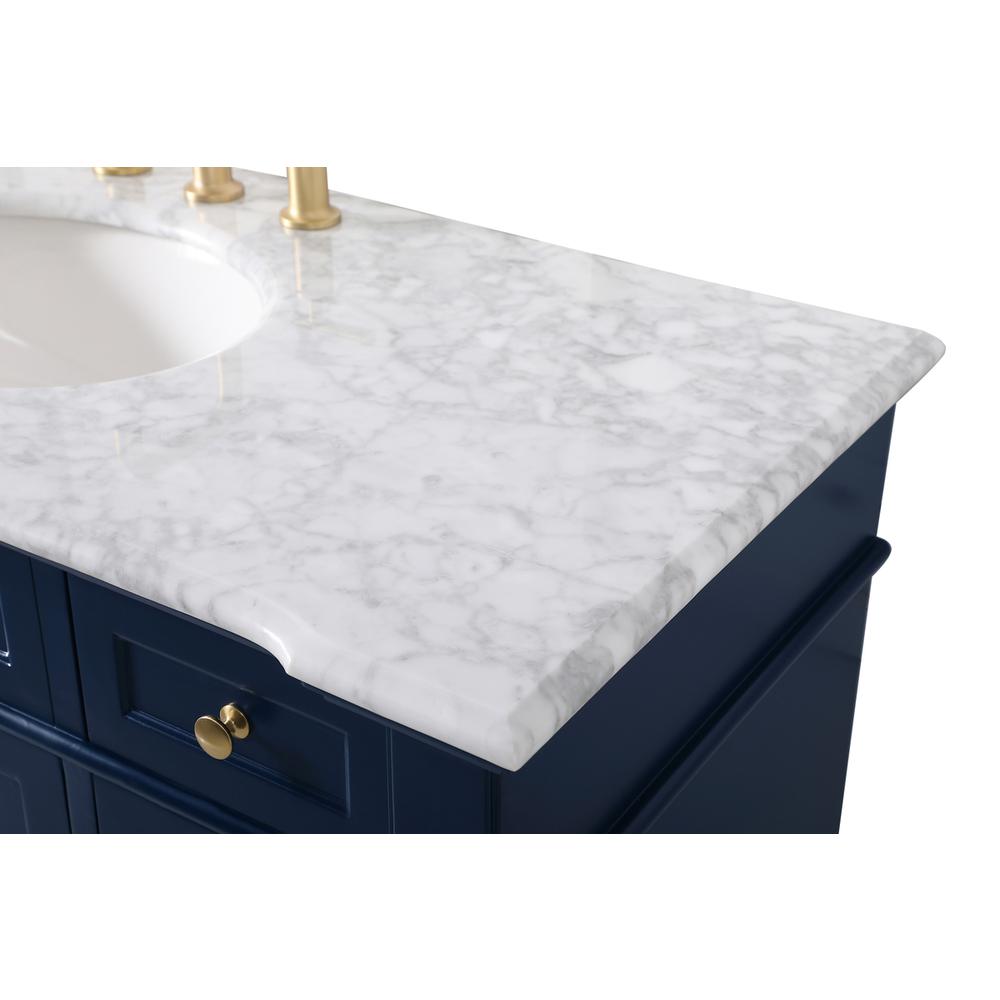 48 inch Single Bathroom Vanity set in Blue. Picture 11