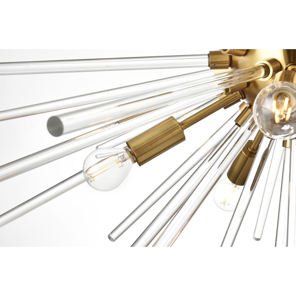 Sienna 36 inch crystal rod pendant in gold. Picture 5